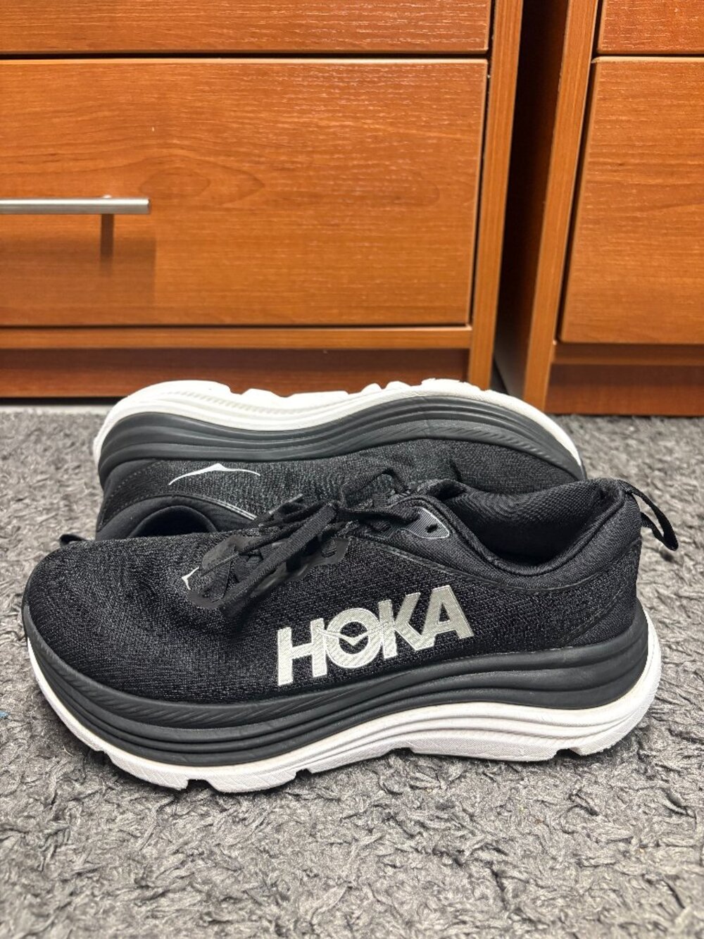 Hoka One One Gaviota 5 Running Shoes Black Sneakers 1134270 Women's 8.5B